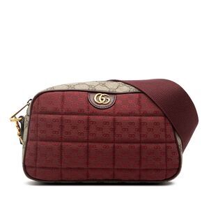 Gucci Small Quilted Mini Gg Canvas And Gg Supreme Double G Crossbody